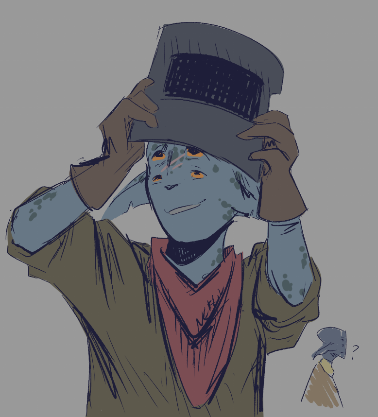 thrill_chasers's tweet photo. Post #49! Someone stole Slates helmet... Art by @Neflilll #outerwilds #outerwildsfanart https://t.co/8uda3ju8zN