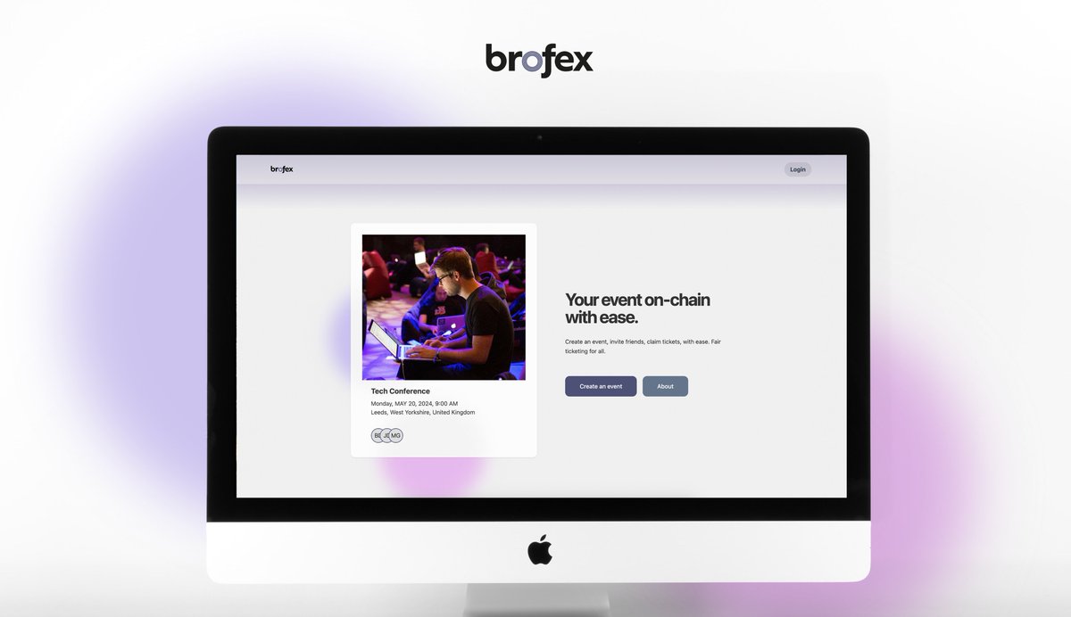 bromdigital's tweet photo. Welcome to Brofex!
A self-service event and ticket issuance platform. 
Create, manage, and issue NFT tickets for your events with ease! Brofex is the platform to host events, issue on-chain tickets, manage your guest list and scan your attendee's tickets into the event all in one place.

Start your on chain event today at https://t.co/t2t1LXBFhi

#TicketingRevolution #NFTTickets #onchain #brofex #Ticketing #Events