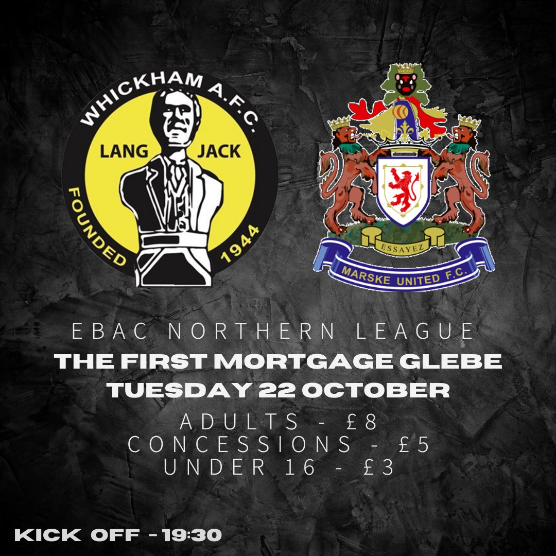 Whickham FC (@whickhamfc) on Twitter photo NEXT UP! π
It's a quick turn around at the <a href="/FirstMortgageNE/">First Mortgage</a> Glebe as we take on <a href="/MarskeUnitedFC/">Marske United FC</a> tomorrow evening.
#BackTheJacks NEXT UP! π
It's a quick turn around at the <a href="/FirstMortgageNE/">First Mortgage</a> Glebe as we take on <a href="/MarskeUnitedFC/">Marske United FC</a> tomorrow evening.
#BackTheJacks