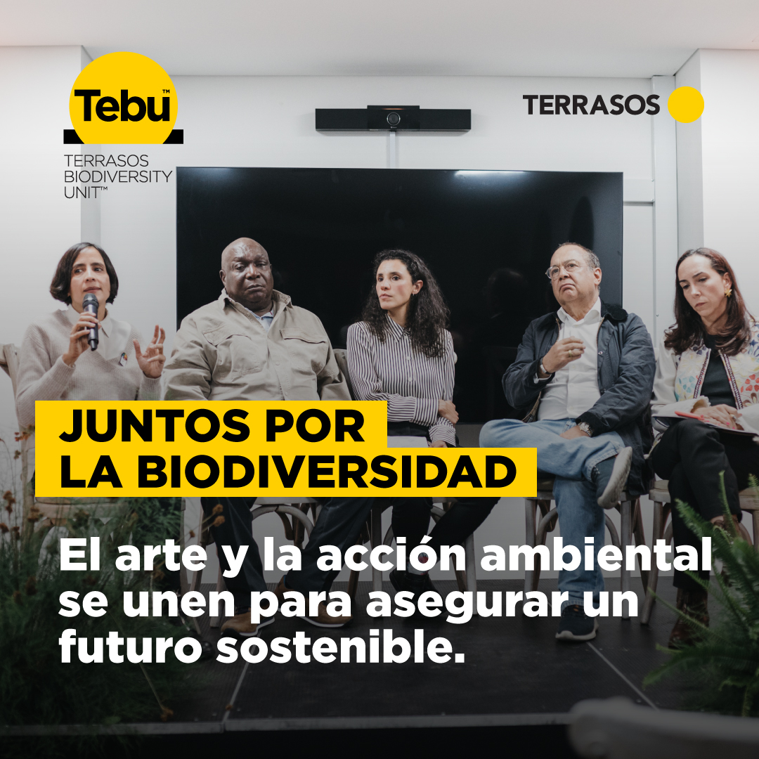 TerrasosCo's tweet photo. Es un honor lanzar nuestra marca Tebu junto a la Ministra de Ambiente, Susana Muhamad. Con el artista Jairo Manzano y The LAACC, este evento fue único. Un espacio de diálogo entre gobierno, aliados y sector privado por la biodiversidad. #Tebu #Terrasos  #COP16 https://t.co/mcICNrjrfu