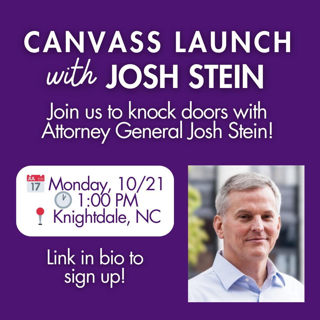 Lisa Grafstein (@lisagrafstein) on Twitter photo Sign up to knock some doors with <a href="/JoshStein_/">Josh Stein</a> tomorrow! Register here: tinyurl.com/bddwppaz Sign up to knock some doors with <a href="/JoshStein_/">Josh Stein</a> tomorrow! Register here: tinyurl.com/bddwppaz