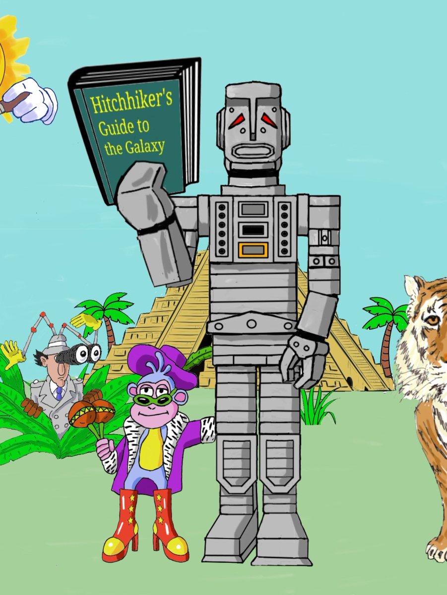 Damian_Quinn666's tweet image. Yes, I&apos;ve I fallen behind again with inktober, but then again, I never promised I would see it to end as it&apos;s such commitment. Besides, I want to do Halloween art now. I still have a couple more to share yet.
#inktober2024 #guidebook #marvintherobot #hitchhikersguidetothegalaxy