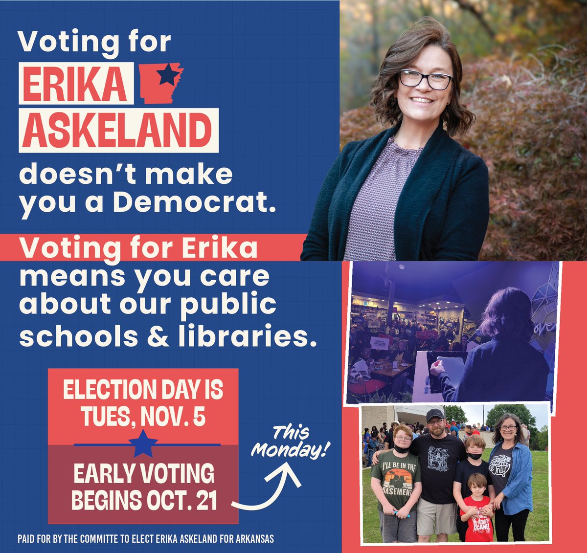 Erika Askeland for Arkansas Senate tweet media