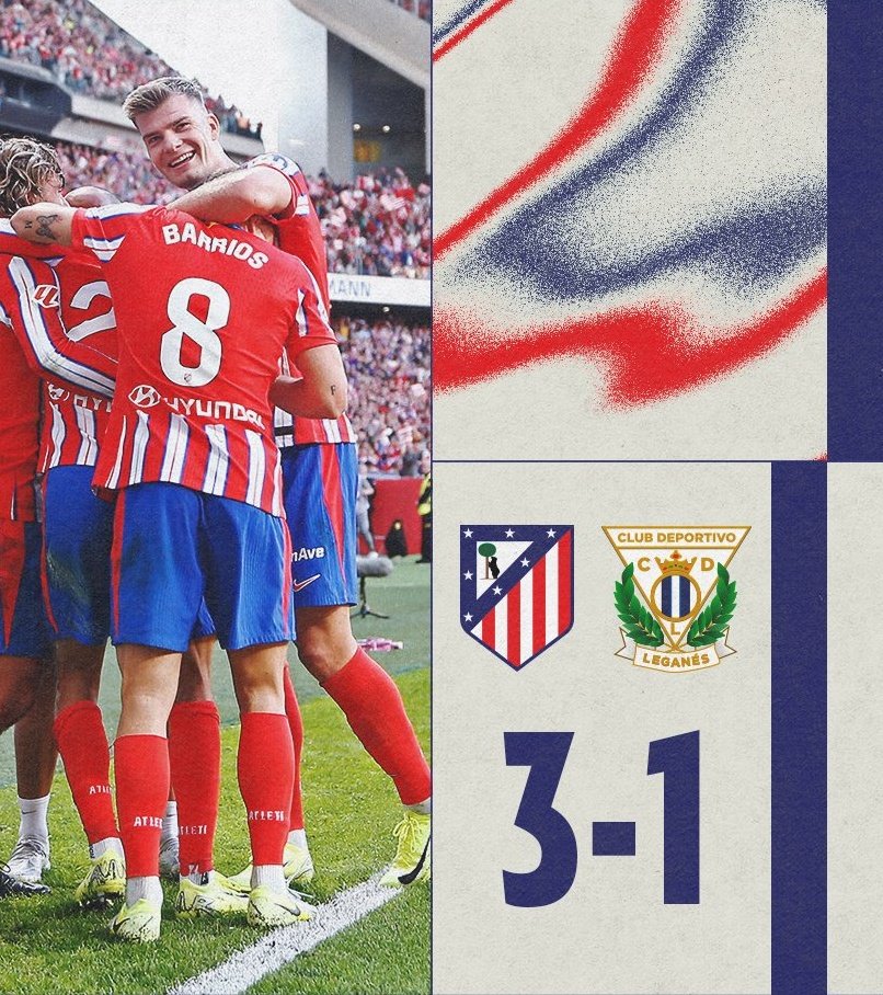 _BrasilAtletico's tweet photo. Hoje mais cedo pela La Liga, Atlético de Madrid 2 x 1 Leganes, foi de virada, mas vencemos.
#aupaatleti #atleti #laliganaespn #AtleticoDeMadrid #Atleti #espnnostarplus #futebolnaespn https://t.co/LuEvE8NZA0