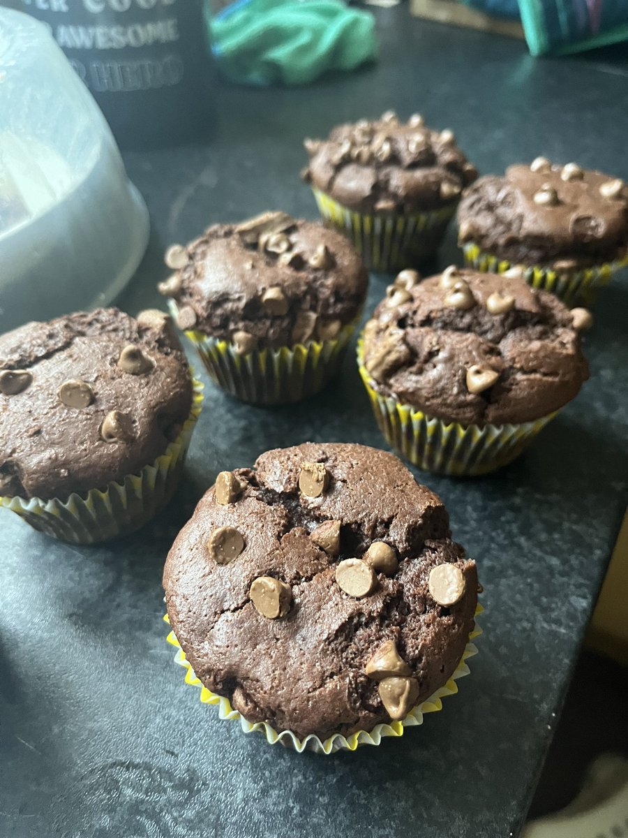 Audio_Rae's tweet image. Boo. I tried making chocolate chip muffins today for the first time. They actually tasted pretty decent 😭