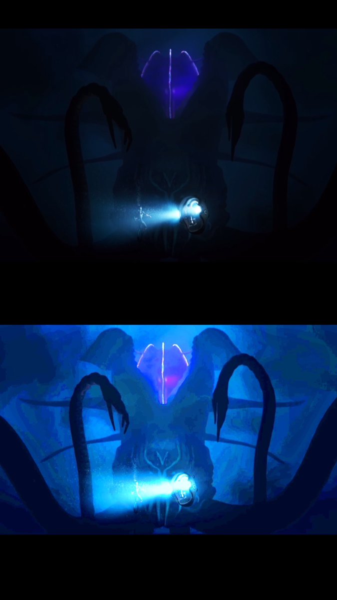 Florisman01's tweet photo. New theory on the kraken from subnautica 2. You can see that he has big tentacles with big claws he probably will get you with that and put you in the hole in his head (the purple is something toxic/acid)
#trending #subnautica #subnautica2 #subnauticabelowzero #gaming https://t.co/IHa0fMkRHo