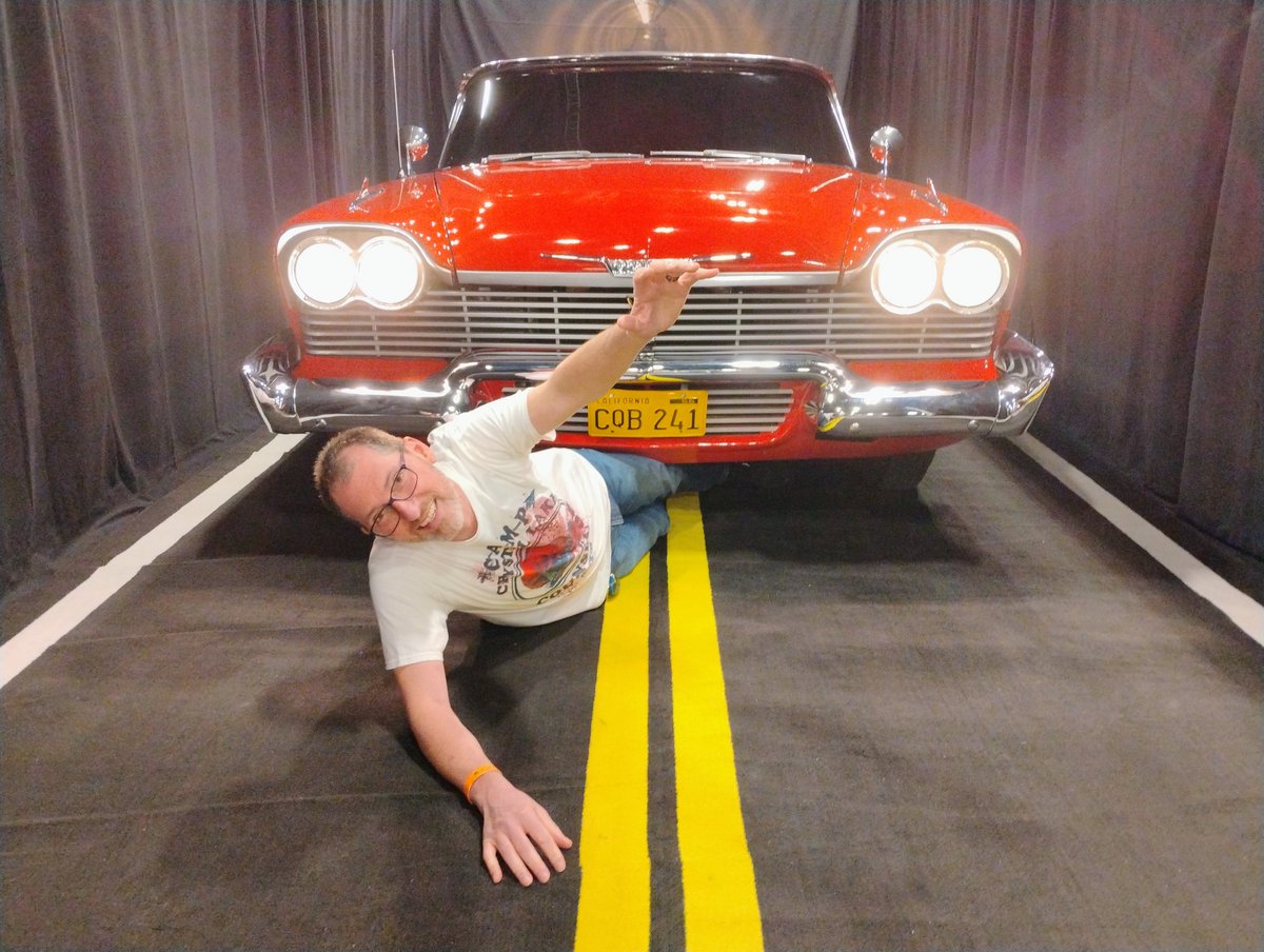 davidwspell's tweet image. Not only did I get to meet @Dee_Wallace and get a photo with @kanehodder1, I was run over by @ChristineMovieC. That's a great weekend in my book. #scarefest