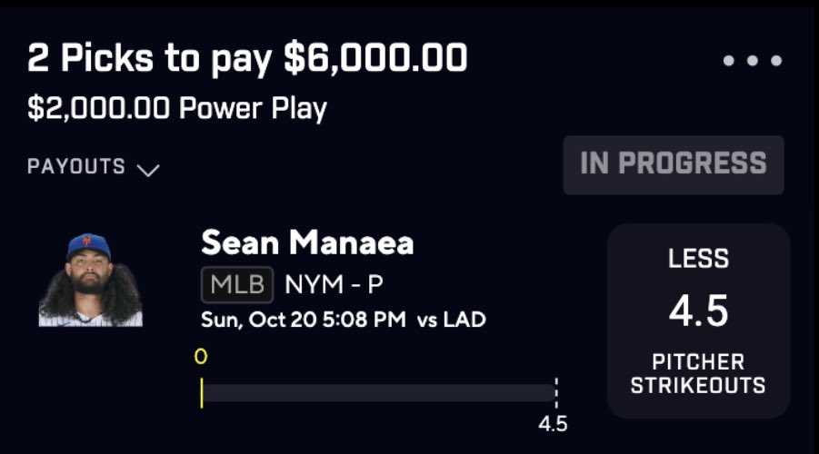 $2,000 to 1 person on my soul if Sean goes under! 🤯

Just like and comment to enter! 🥂

Dodgers wrap this series up please… 🙏