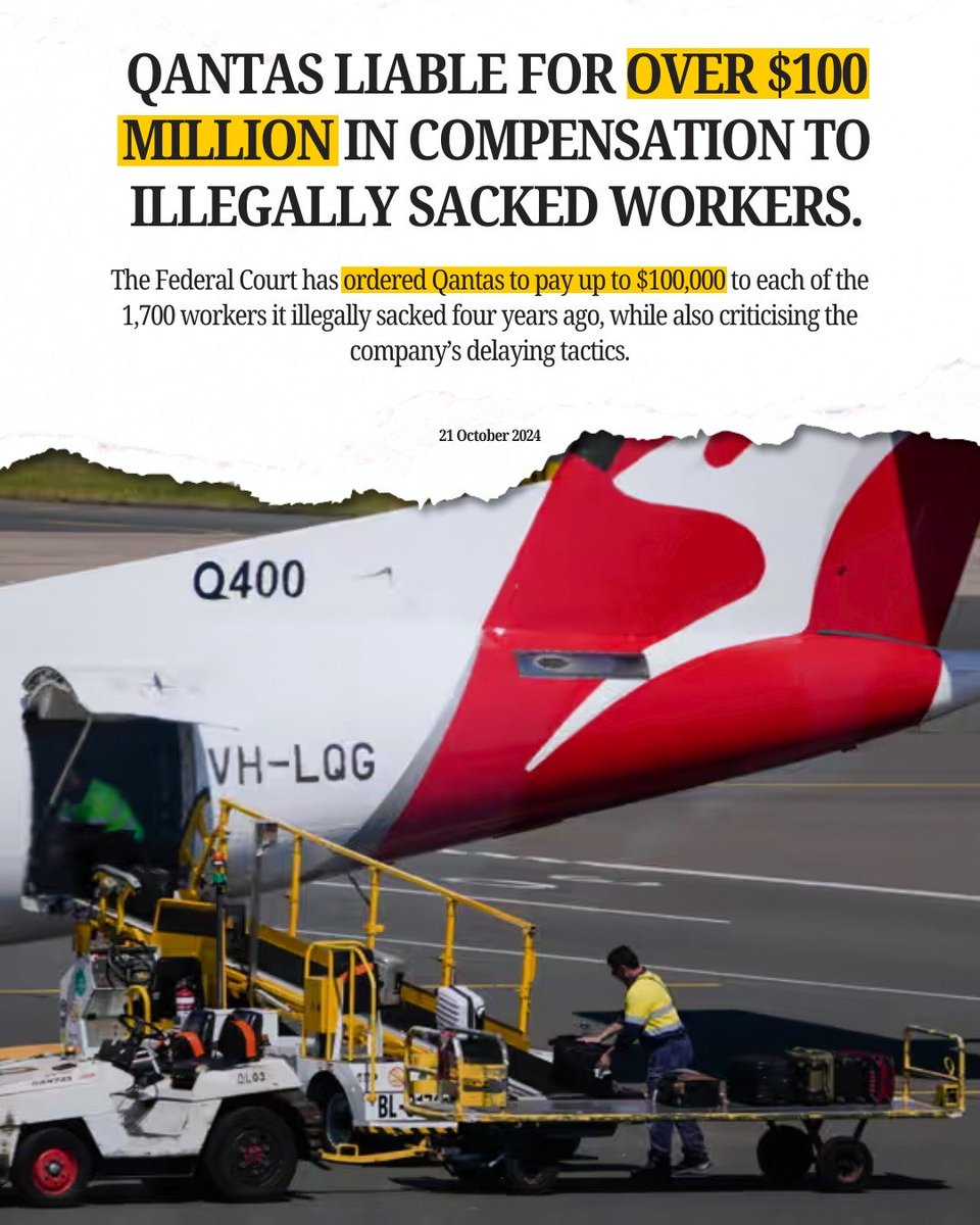 Long overdue justice for 1,700 hardworking Qantas employees.

After four years and four court losses, it’s time for Qantas to stump up the money it owes and end the petty delaying tactics. <a href="/TWUAus/">TWU Australia</a>