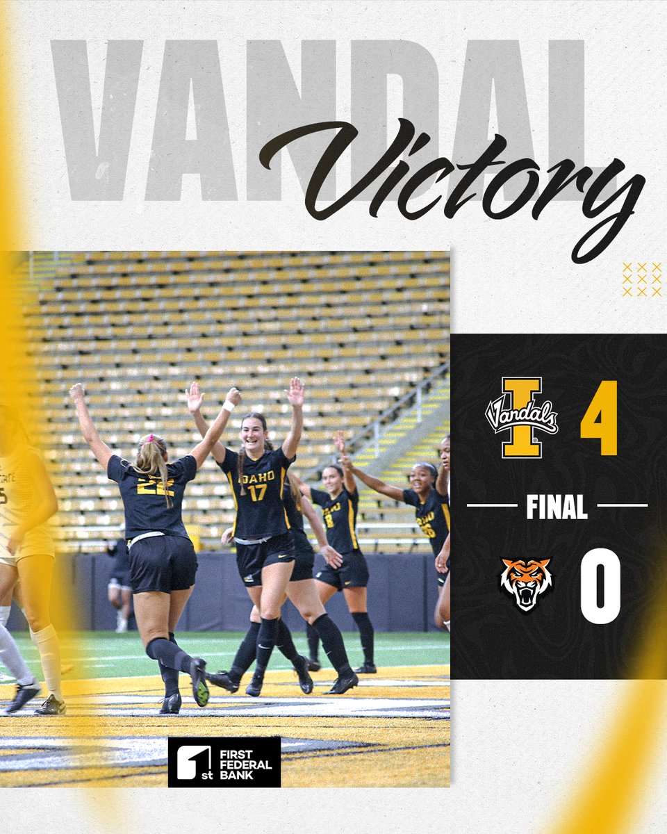 Vandal_Soccer's tweet photo. Add another to the win column ✔

Idaho breaks a program record for home win percentage, finishing with a 7-0-1 mark in the Kibbie Dome this season!

#GoVandals | @bankfirstfed https://t.co/sJtf4bMic7