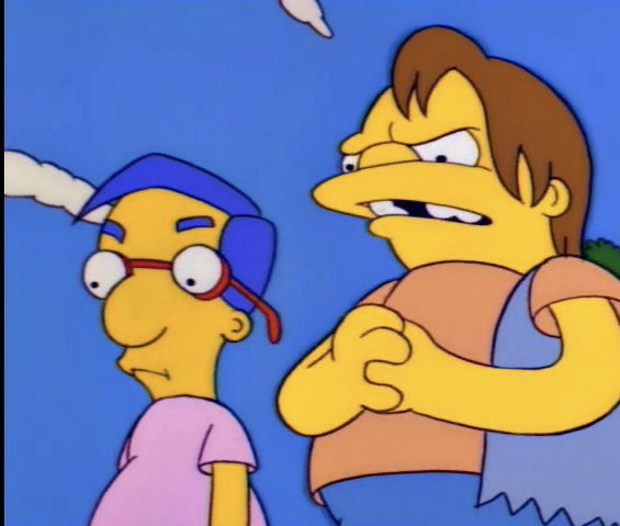 ¡Nadie que haya escuchado una referencia de los Simpson diría eso! ¡Vamos a acabarla!