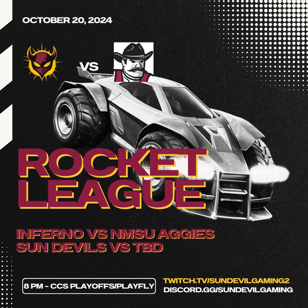 ASUesports's tweet image. MORE #CECC ACTION

Inferno vs NMSU Aggies
Sun Devils vs TBD

#DevilsInTheDetails