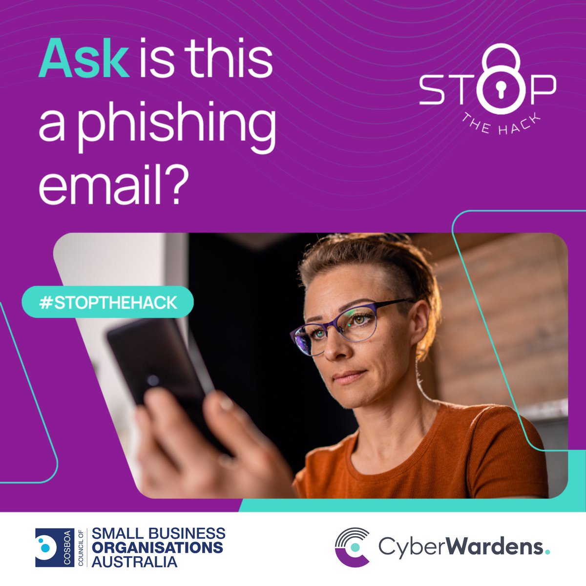 COSBOA's tweet photo. Phishing emails are designed to deceive & exploit & can lead to serious security issues for your #SmallBusiness. Learn to recognise red flags & #StopTheHack. This #CyberSecurityAwarenessMonth2024, boost your cyber security measures, enrol in @CyberWardens.
https://t.co/if1Mm0gr7w https://t.co/FW6HIi404D