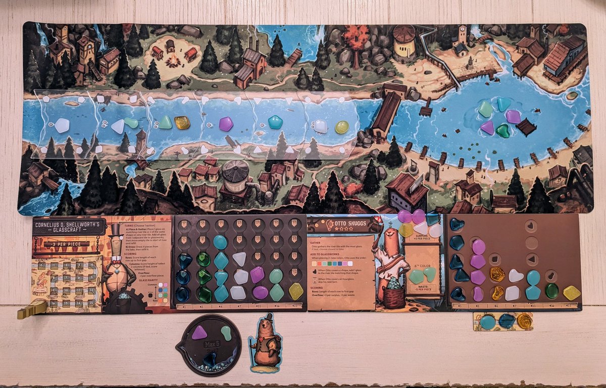 djisom's tweet photo. Played my first two solo games of River Valley Glassworks for day twenty of #Solotober. I love how quickly this plays and very much look forward to trying all of the solo rivals. https://t.co/FSXfv4jsqN