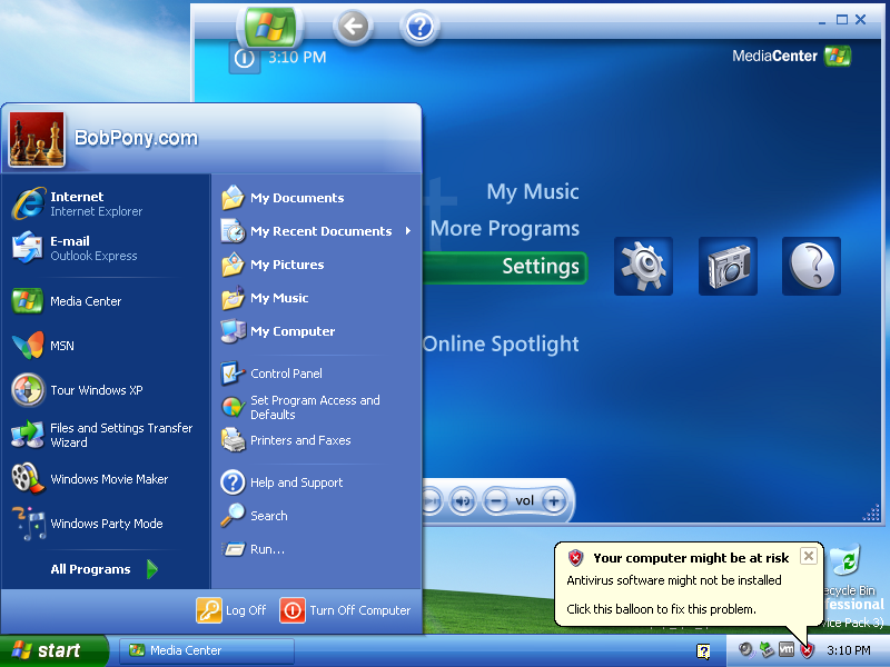 Windows Xp Desktop Screenshot