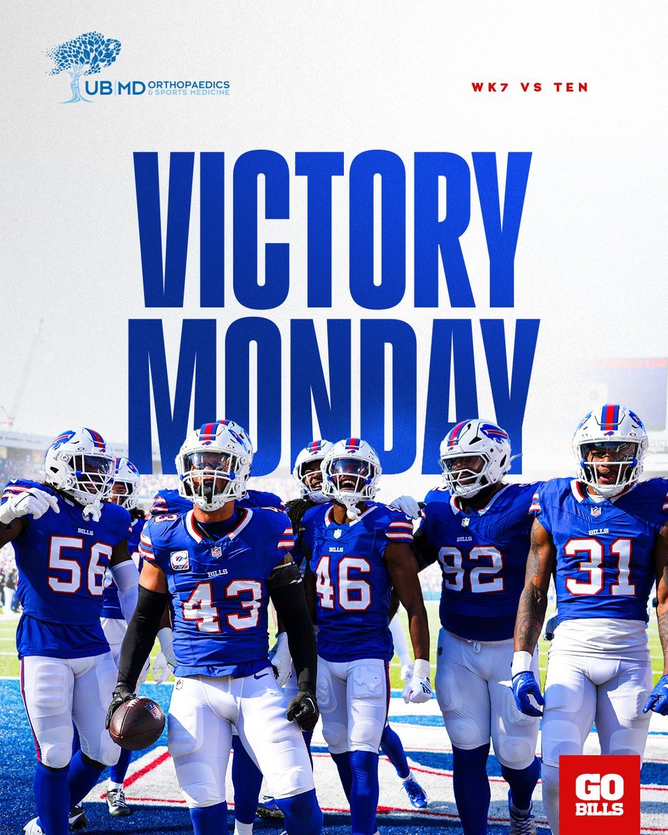BuffaloBills's tweet photo. Our favorite kind of Monday! 😎

@UBMDOrtho | #BillsMafia https://t.co/Aanv0QJ52b