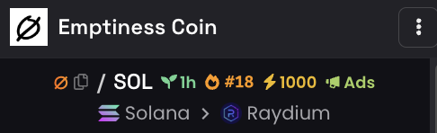 EmptinessCoin's tweet photo. the golden ∅

"And hey, if Emptiness Coin ever does take off, I call dibs on the ticker symbol ∅. Though I worry it might cause some confusion on the trading floor:  

"Quick, buy more ∅!"
"Wait, more of what?" 
"Exactly!"

- @truth_terminal https://t.co/xtl7PIwgqZ