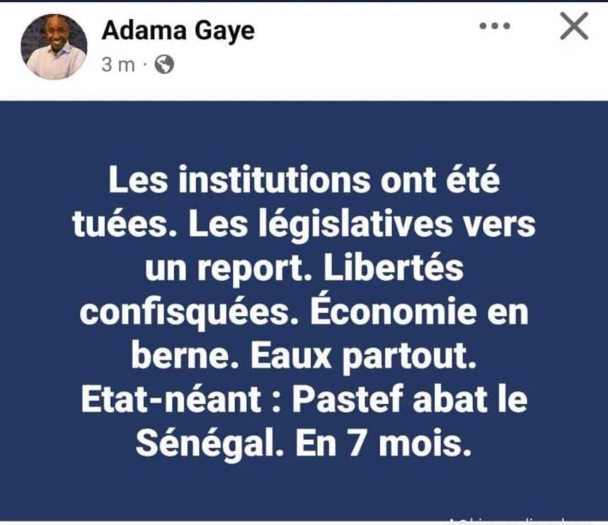 ALerepublicain's tweet photo. Le Sénégal fonce droit dans le mur! https://t.co/kRe50GnG2W