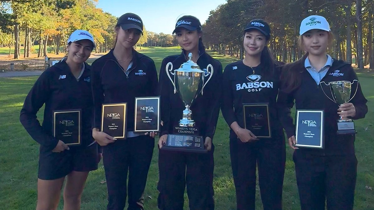 Zhu Finishes as Medalist to help <a href="/BabsonGolf/">Babson Golf</a> Capture NEIGA Championship Crown: tinyurl.com/3h4xcnhz #GoBabo #d3golf