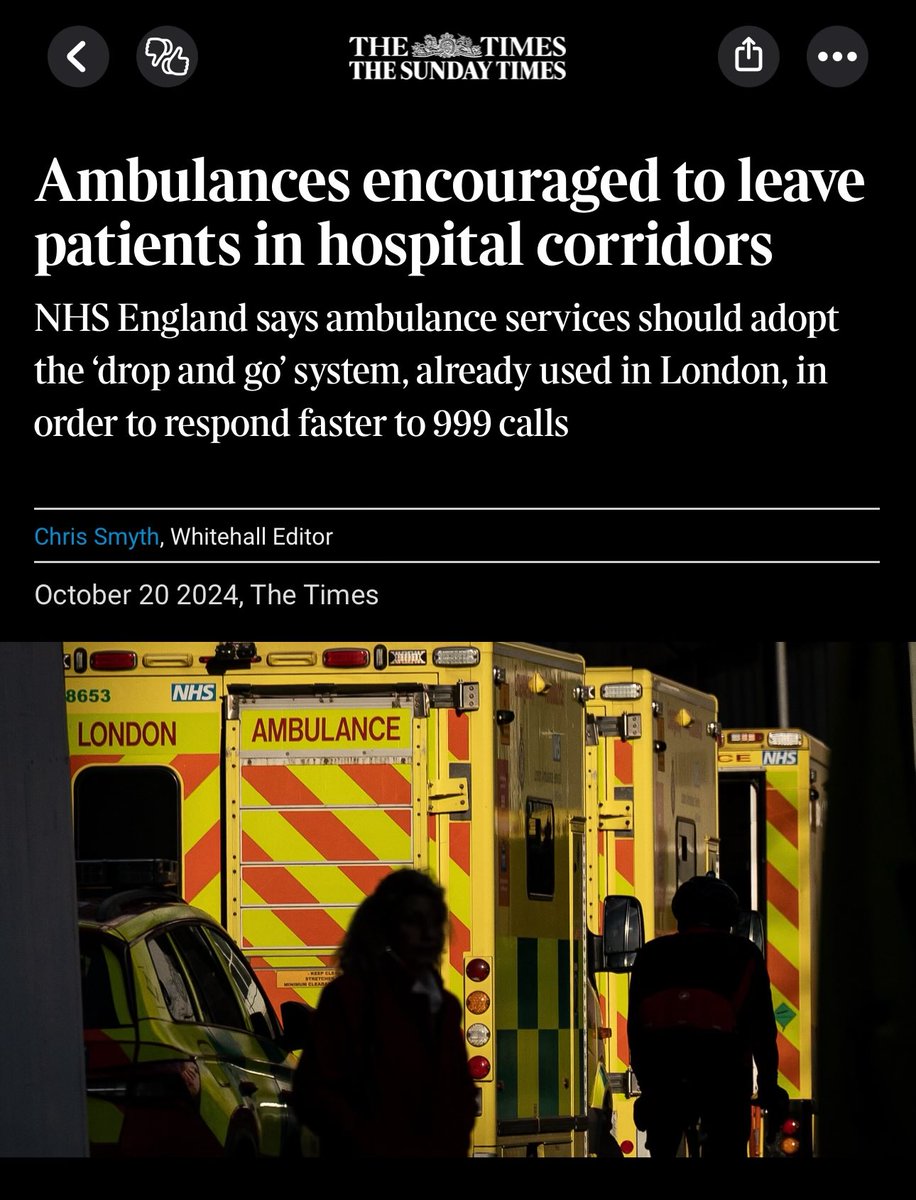 Ian Higginson 🌈 (@rcem_vp) on Twitter photo Ambulance drop-and-go policies won’t fix anything in the long run and hide the lack of meaningful action. Hundreds of patients each week are dying in association with overcrowding in EDs. How about fixing the actual problem? <a href="/RCollEM/">Royal College of Emergency Medicine</a> 1/3 Ambulance drop-and-go policies won’t fix anything in the long run and hide the lack of meaningful action. Hundreds of patients each week are dying in association with overcrowding in EDs. How about fixing the actual problem? <a href="/RCollEM/">Royal College of Emergency Medicine</a> 1/3