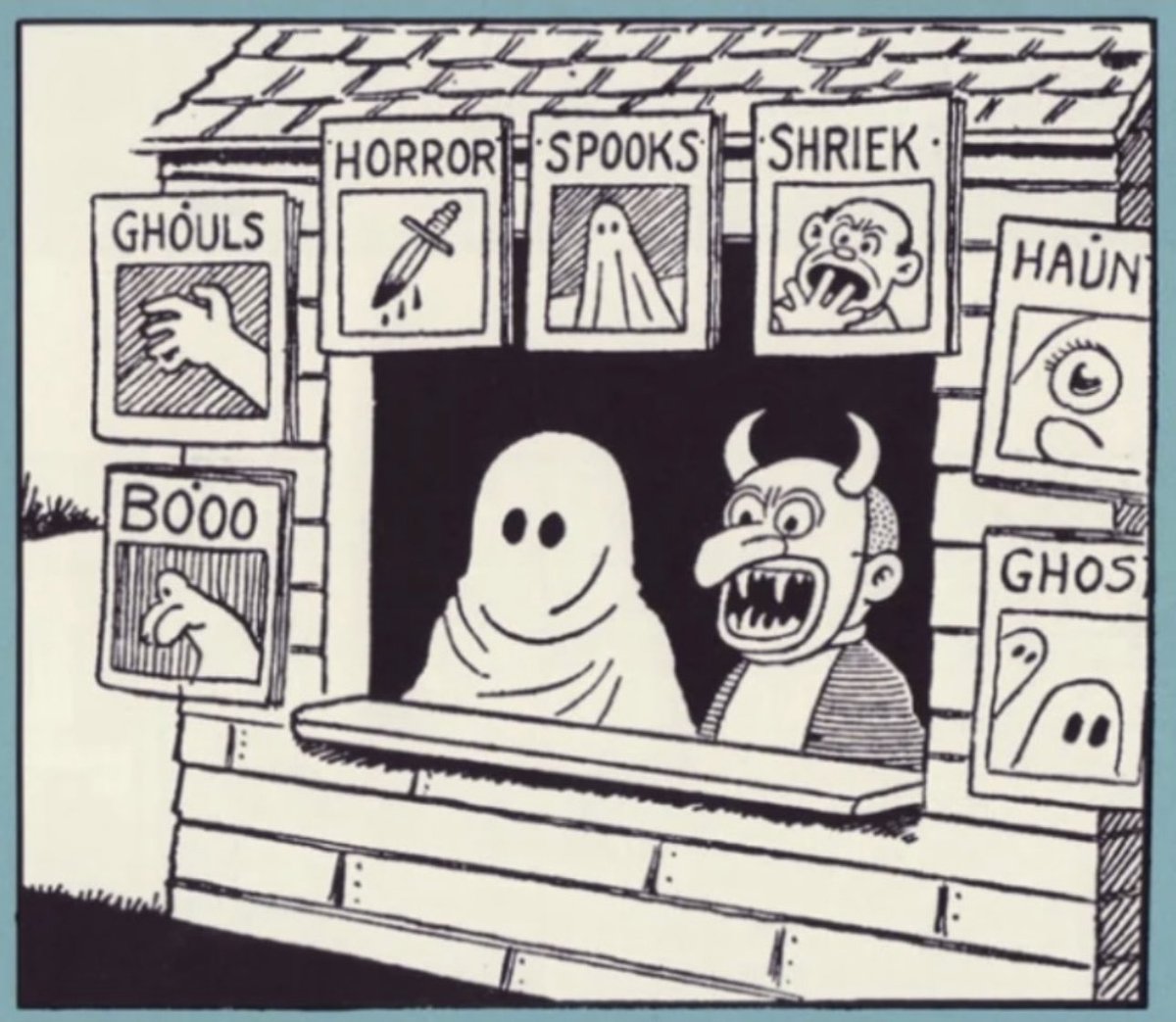 erniebushmiller's tweet photo. Nancy &amp; Sluggo channel their spooky salesmanship
Published June 13th, 1944.
#nancy #nancyandsluggo #nancycomics #erniebushmiller #nancyhalloween #spookycomics #precodehorrorcomics https://t.co/lQgfMpbjCN
