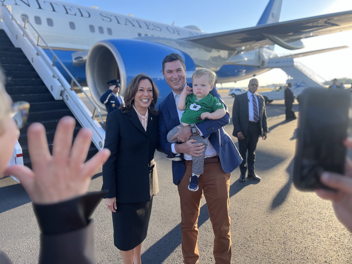 I took my son to welcome someone important to PA today. 

Ty, <a href="/VP/">Vice President JD Vance</a>, for tickling, high-fiving, and laughing with my son, who skipped a nap today. 

We'll see you tomorrow in Chester County. 

Every vote counts; in PA, we know what's at stake.