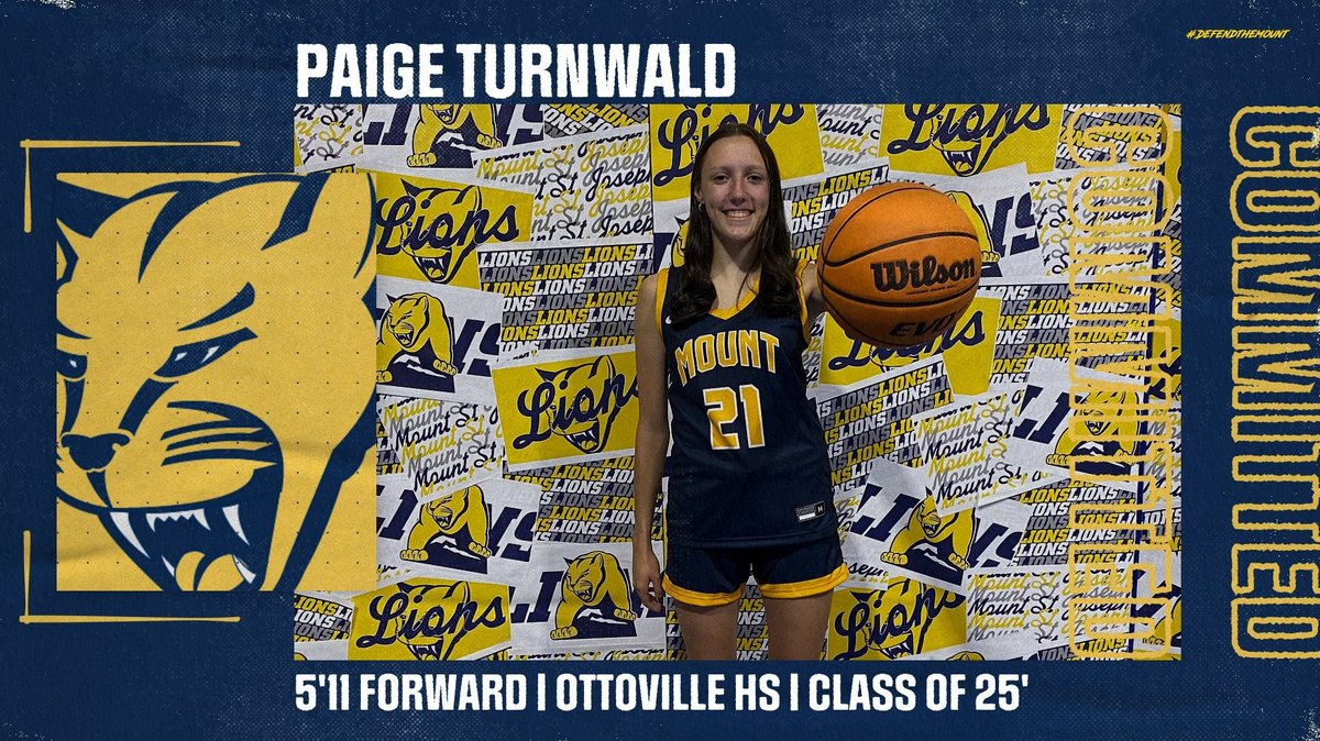 paige_turnwald's tweet photo. I'm am very excited to announce that I have committed to Mount St. Joseph to continue my basketball career. I couldn't have done it without my teammates, friends, and family all supporting me. Thank you @CoachElston33 and @brookelyczek_ for this opportunity. #futurelion https://t.co/2p9kYUsqjs