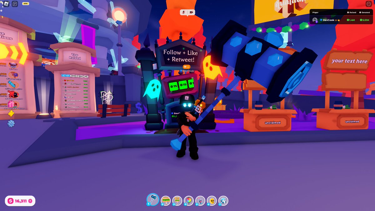 🎃 10.000 Robux Giveaway          
--------------------------------------          
How to join the giveaway?          
Follow me  Like&amp;Retweet          
Write your username in the Comments!!         
#ROBLOX #robloxgiveaway