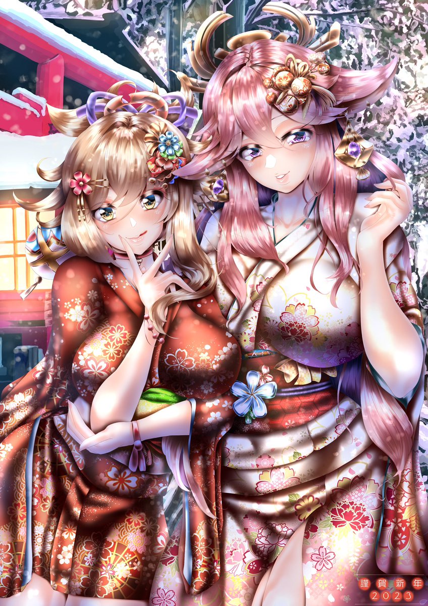 遅筆だからそろそろ年賀イラスト考える
今年も原神にするかいなか?
21年から二人組に 