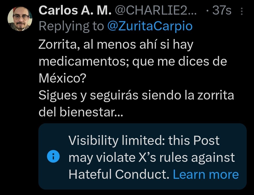 Ahora resulta que mis post llevan hate y tienen limitación visual...
Será que el Zorrita <a href="/ZuritaCarpio/">ZuritaCarpio</a> ya no aguantó?