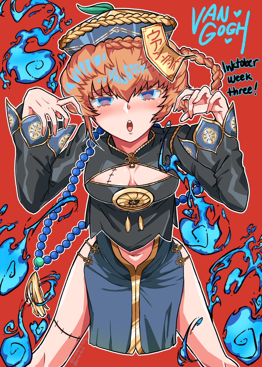 And the winner for this week's poll is... Van Gogh! Our lil' sunflower zombie~ Hope you enjoy my take on her design! 

If ya like to see more FGO characters this SPOOKY month in spooky outfits, follow for more! I'll do two more weeks for drawings~ #FGO #inktober2024 #vangogh