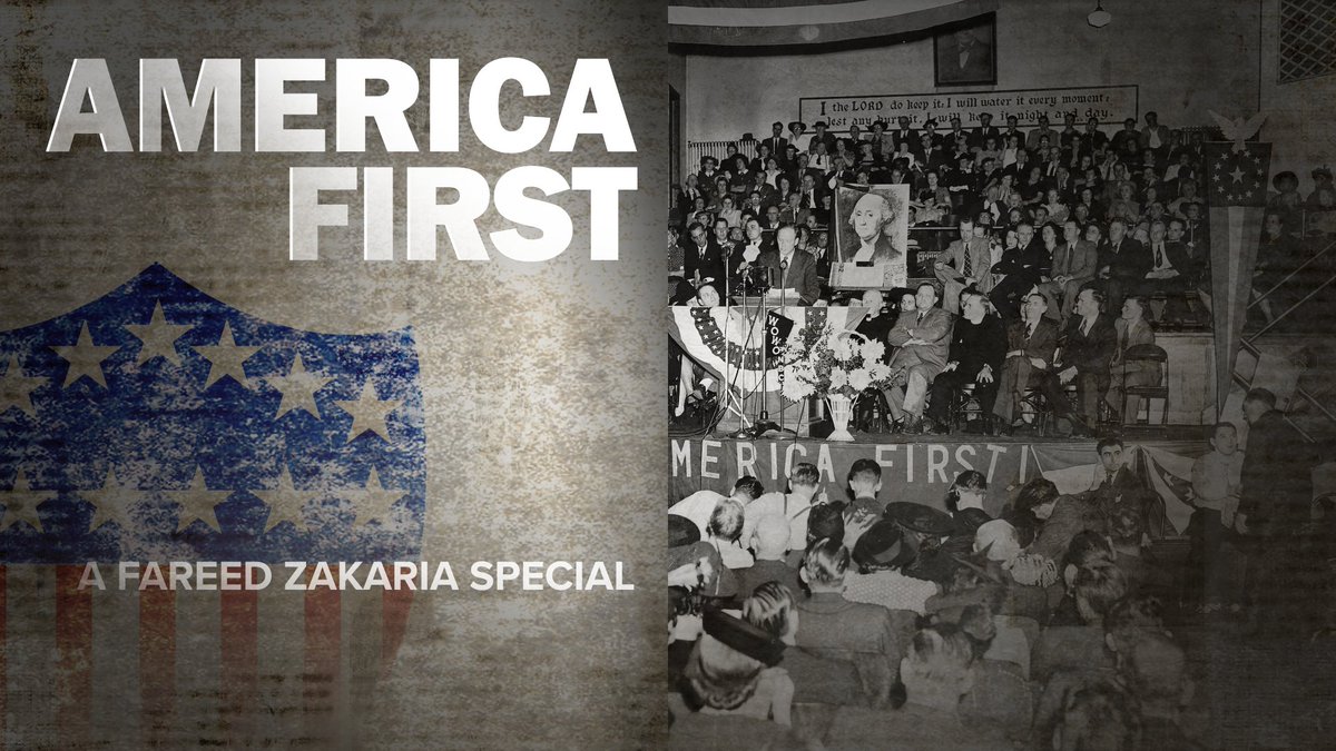 Reminder: Tune in @ 8pm ET/PT for my latest <a href="/CNN/">CNN</a> special, “America First.”

In it, I examine the history of that phrase—and isolationism in US foreign policy—from Washington to Lindbergh to Trump
