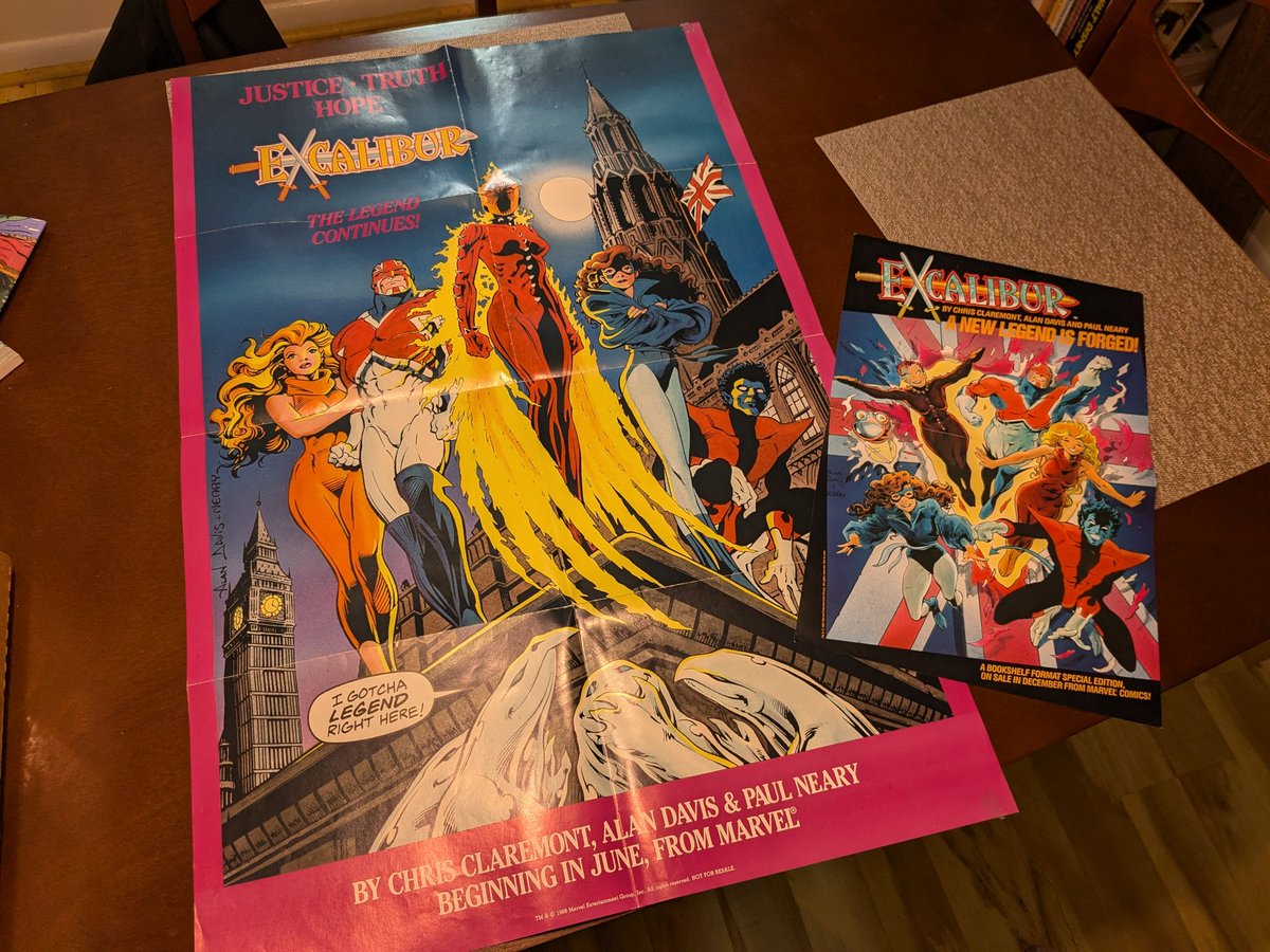 My favourite part of #NYCC2024 was seeing friends and saying good job to artists (and sometimes giving them $) and also - <a href="/fredbjacob/">Fred Jacob</a> hooked me up with these sweet sweet Excalibur posters! 💙