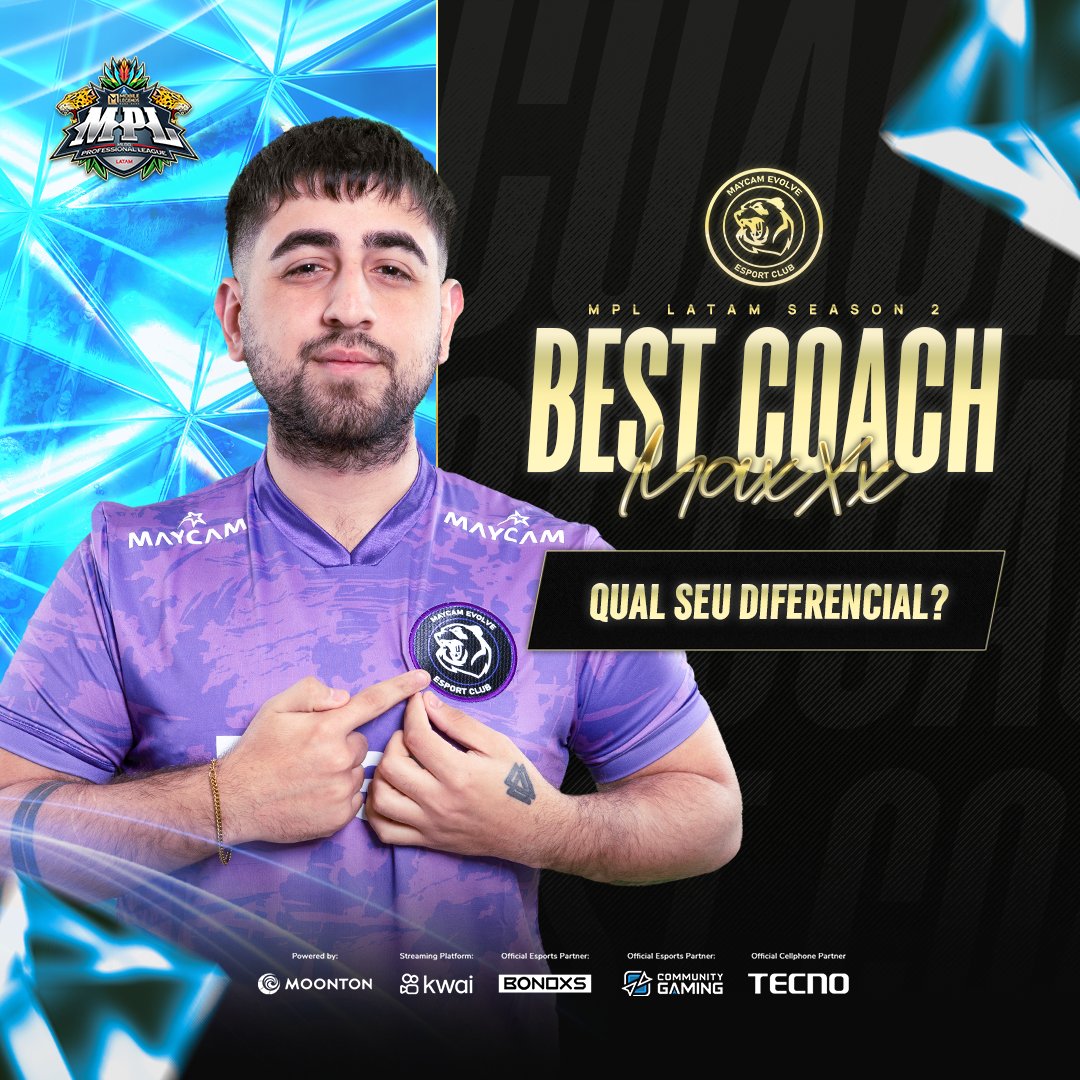 mlbbbresports's tweet photo. O que você acha do estilo de jogo agressivo dele?🔥

O Maxx foi eleito o melhor coach da MPL LATAM S2!🔥

#MPLLA #MPLLATAM #JogaJunto #MLBB #MobileLegendsBangBang https://t.co/w6c5zcSTv1