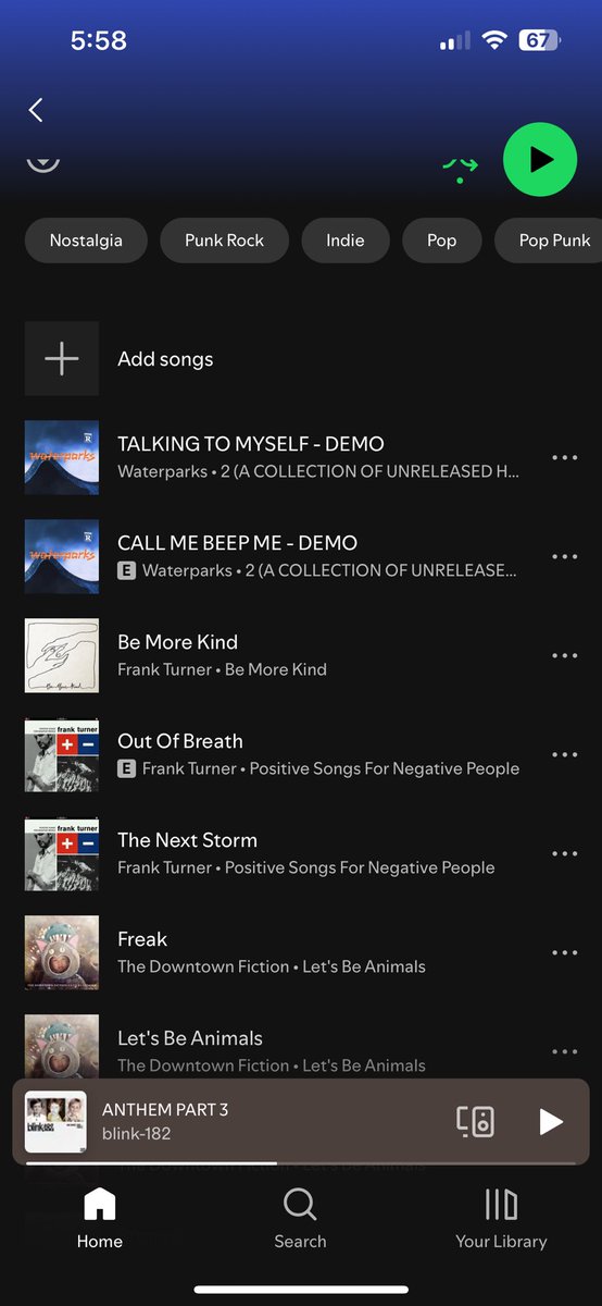 _AlexNathaniel's tweet photo. @waterparks my parx playlist and the only other one i listen to full of everything ID KILL FOR A FOLLOW 😭 https://t.co/q1J6dHqPvy