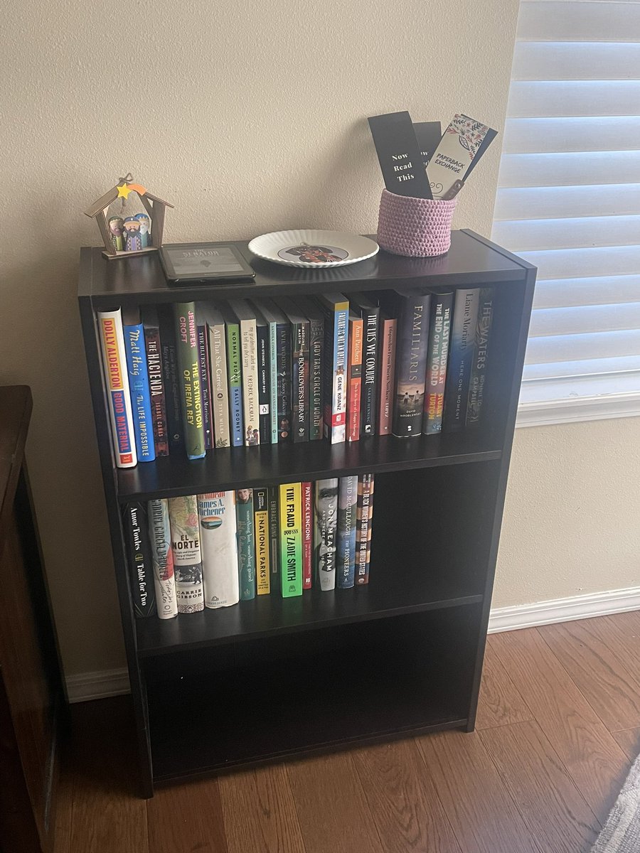 Since forever I have been “stacking” my TBR books on my nightstand… today was the last day, got a small bookshelf. I present to all of you my next books to be read. Please notice the Kindle on top which also has several (around 10) more books to be read. 😉