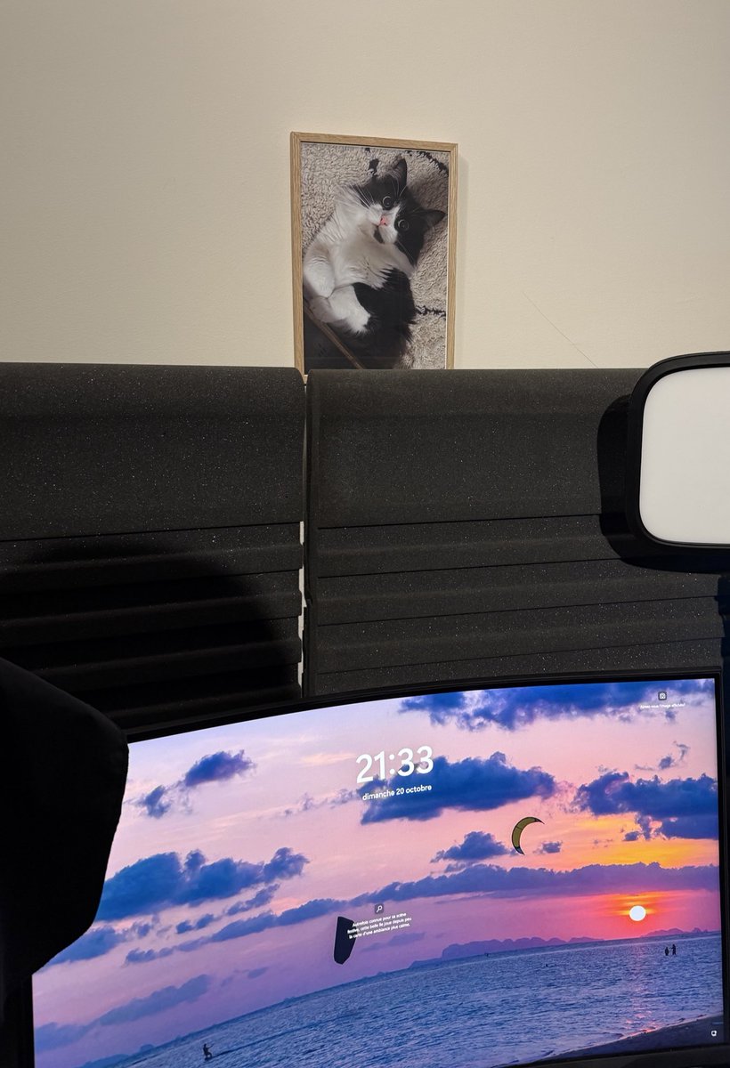 Depuis qu’on a emménagé il y avait un clou pour un cadre ici, je me suis dis que c’est le bon moment d’en mettre un 🥹