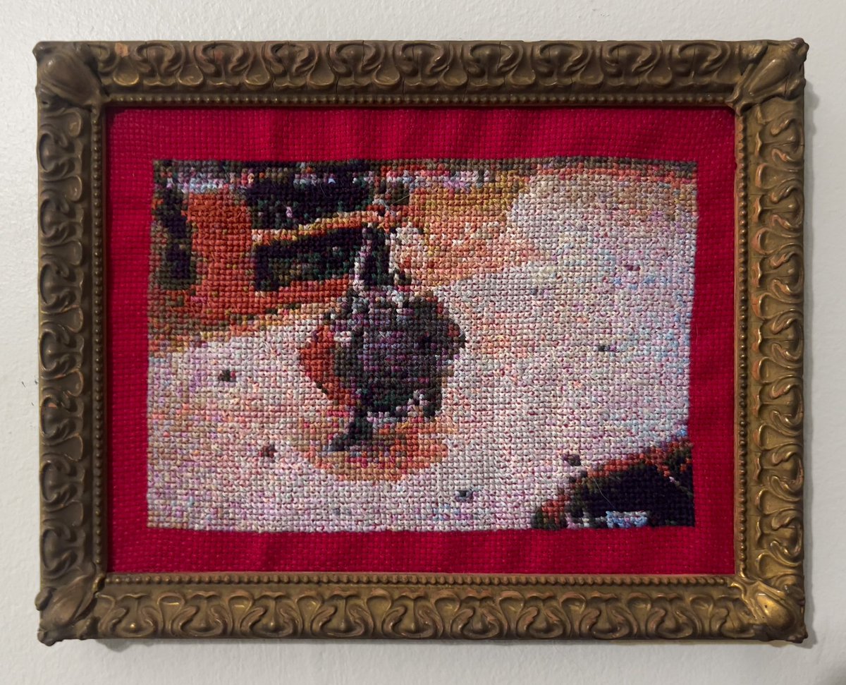 FaceAppRocky's tweet image. My Winona Ryder shoplifting cctv cross stitch