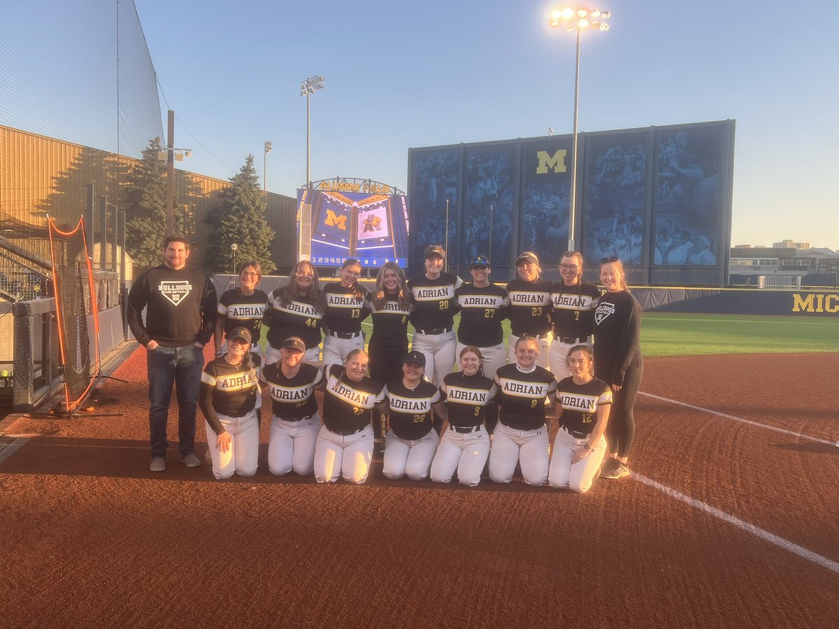 The dawgs go 1-2 on the day against conference opponents UofM! 

Our win today was a huge conference win! In addition the first time Adrian College Club Softball has ever won against UofM!