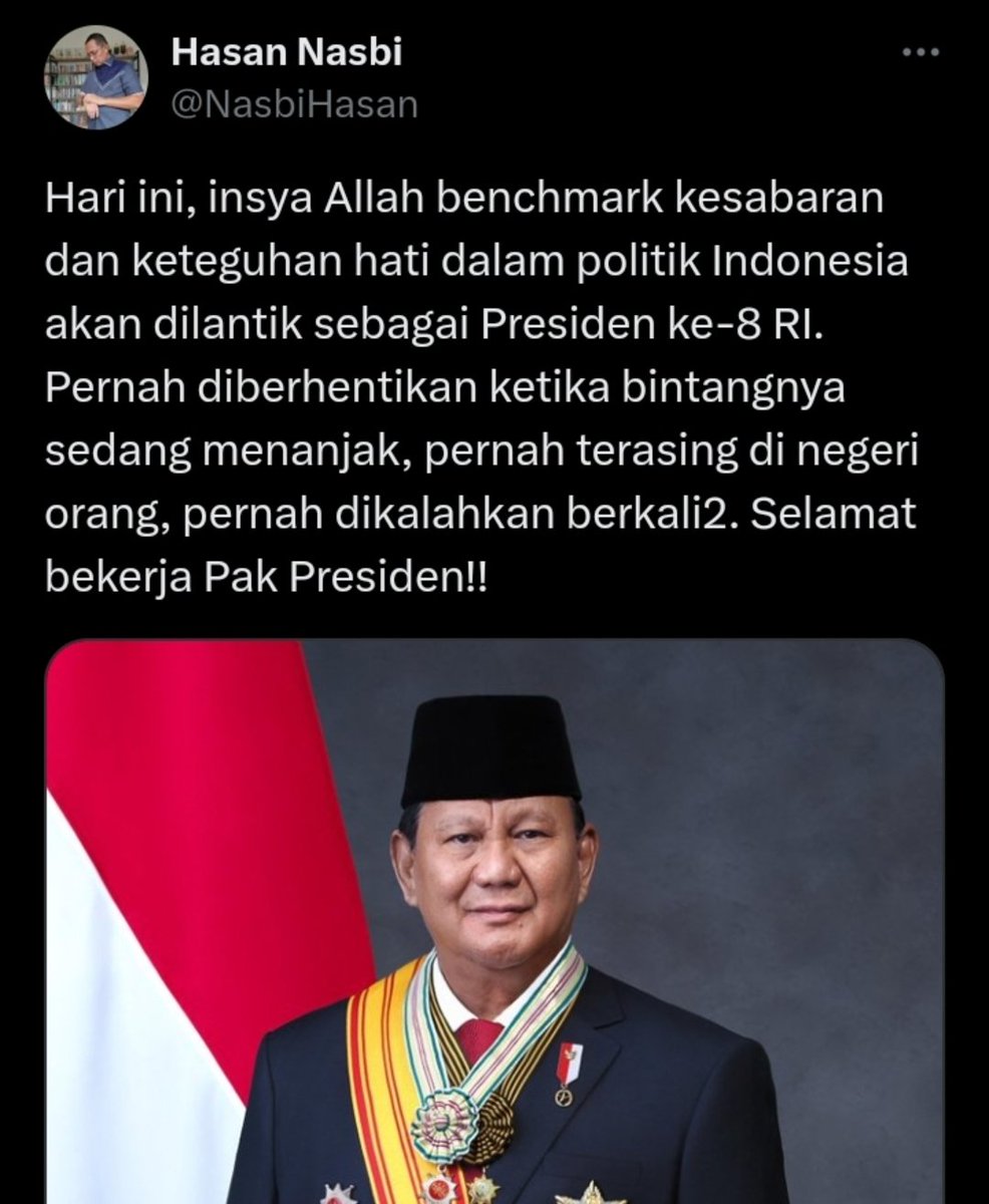 Jejak digital Hasan Nasbi saat masih menggunakan akun @datuakrajoangek, kini ybs sbg Kepala Kantor Komunikasi Kepresidenan. Keren ya caranya berkomunikasi, sealiran dengan fufufafa 😴

Cc <a href="/prabowo/">Prabowo Subianto</a>