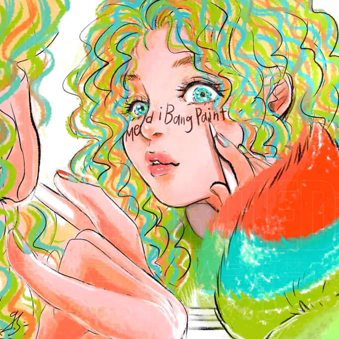ホクロの位置 #今日の群青絵 #メディバン一億ダウンロード