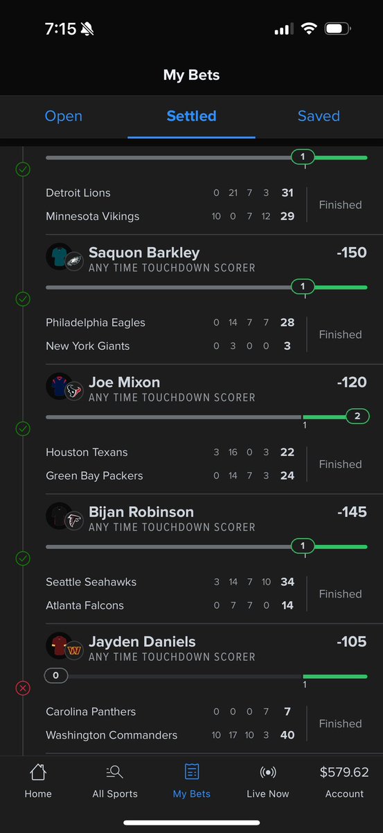 Norbie1992's tweet photo. Done with @FDSportsbook and moving all my sports betting accounts to @FanaticsBook after their decision not to void Jayden Daniels props today. This is major difference in company culture between these two companies and strongly suggest people to do the same. https://t.co/e2t9A7cELJ