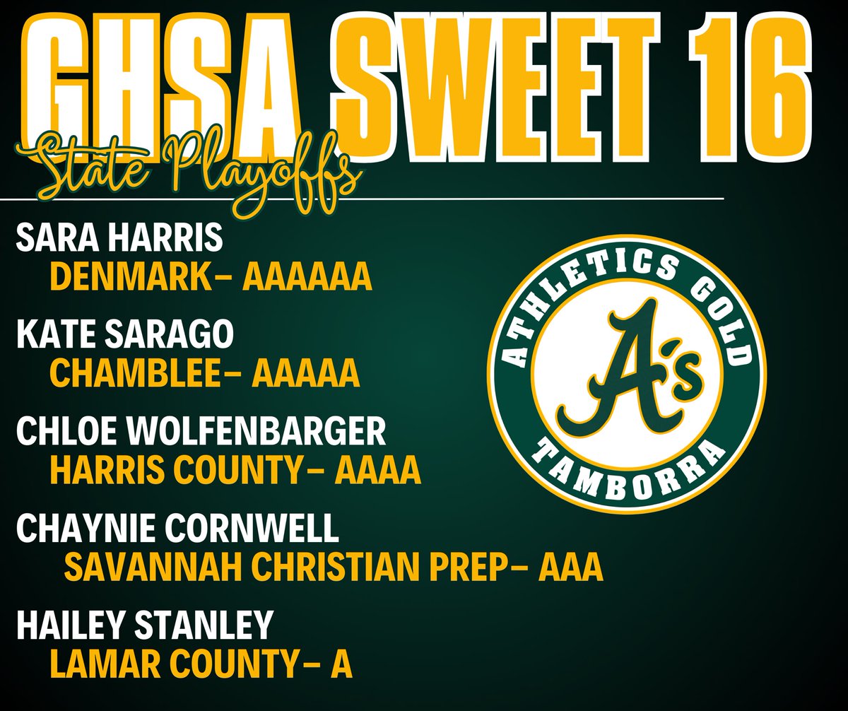 AGTTamborra18U's tweet photo. Best of luck this week to our AGT athletes in the GHSA State Playoffs Sweet 16! #betheonepercent #pressureisaprivilege https://t.co/64gJGfhcwI