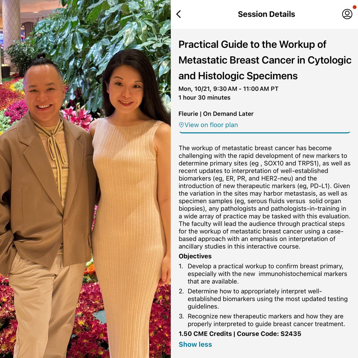 Luis Z. Blanco Jr., MD (he/him) 🔬 (@luisblancojrmd) on Twitter photo At #CAP24 in #Vegas? Join Dr. <a href="/bonnie_choy/">Bonnie Choy, MD</a> & I Monday 10/21 at 9:30am for a practical review of the work up of metastatic #BreastCancer in #Cytopathology & #SP specimens! <a href="/Pathologists/">CAPathologists</a> #TheWynn #Fleurie <a href="/NayarRitu/">Ritu Nayar, MD</a> <a href="/DanielJBrat/">Daniel Brat, MD, PhD</a>
events.cap.org/event/e0103151… At #CAP24 in #Vegas? Join Dr. <a href="/bonnie_choy/">Bonnie Choy, MD</a> & I Monday 10/21 at 9:30am for a practical review of the work up of metastatic #BreastCancer in #Cytopathology & #SP specimens! <a href="/Pathologists/">CAPathologists</a> #TheWynn #Fleurie <a href="/NayarRitu/">Ritu Nayar, MD</a> <a href="/DanielJBrat/">Daniel Brat, MD, PhD</a>
events.cap.org/event/e0103151…