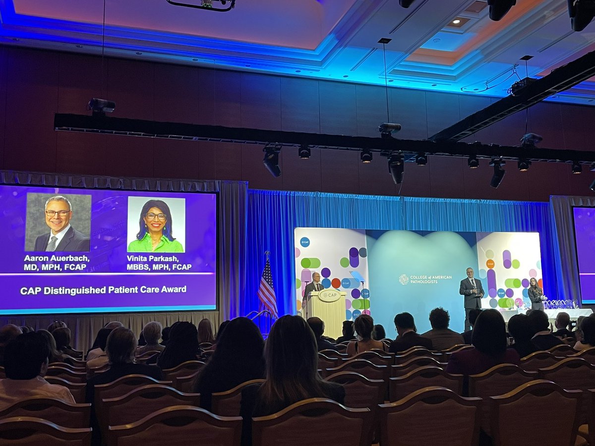 Sara_Jiang's tweet image. Congratulations to Dr. @aaron_auerbach and @VinitaParkash on the CAP Distinguished Patient Care Award!
 @Pathologists #CAP24