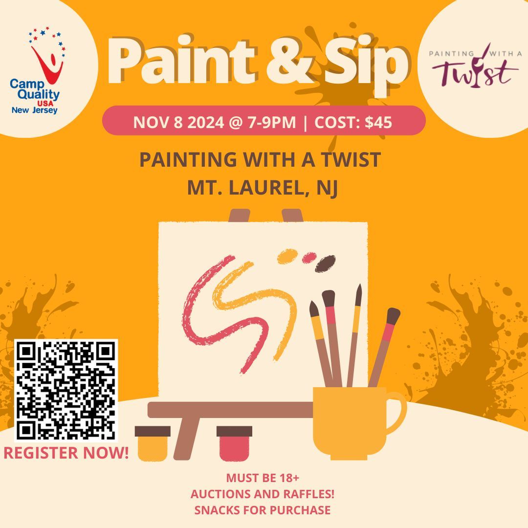 We are just a few short weeks away from the Paint &amp; Sip Paint night! 🖌️ 🎨 

Be there for a chance to win 76ers tickets, helium comedy club passes, restaurant gift cards and more! 😍 

Get your tickets today at:
buff.ly/4f8WJZc or use the QR code in the photo!