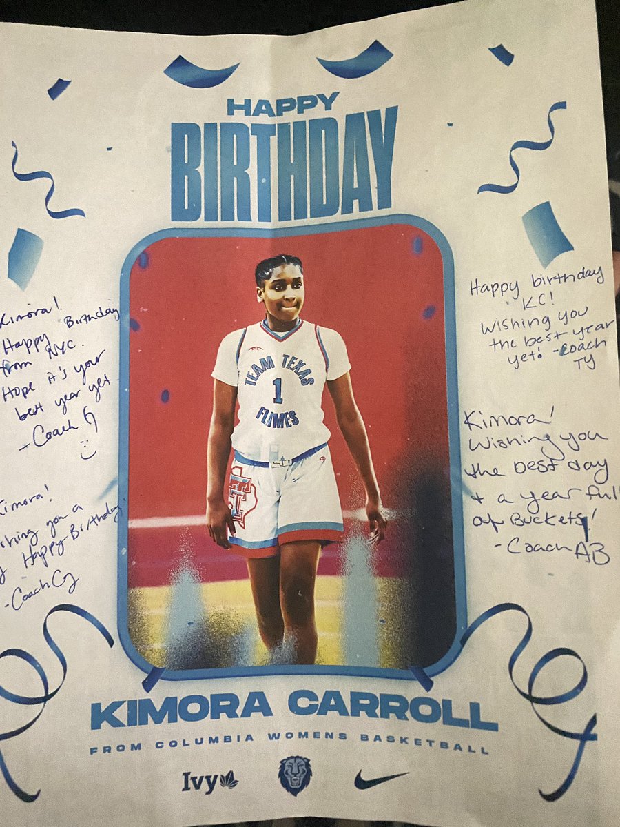 Thank you for the birthday wishes💙🩵<a href="/tsf__aau/">Chelsey Rosier</a> <a href="/CULionsWBB/">Columbia Women's Basketball</a>