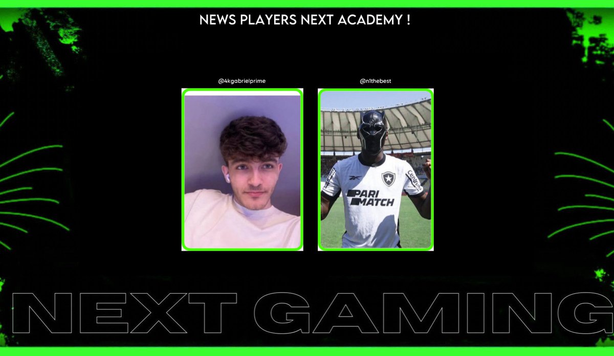 NextAcademyGG's tweet photo. NEXT ACADEMY!💚

Atraves deste post viemos anunciar nossos dois novos membros da NEXT ACADEMY para evoluir e nos representar. 🔝

💁🏽‍♂️: @4KGabrielprime 
💁🏽‍♂️: @n1thebest 

#GoNext #WeAreGreen https://t.co/pvltUnbKK7