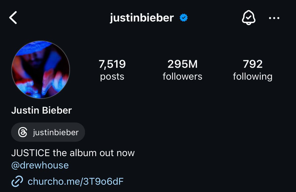 Justin Bieber has updated his profile picture on Instagram.