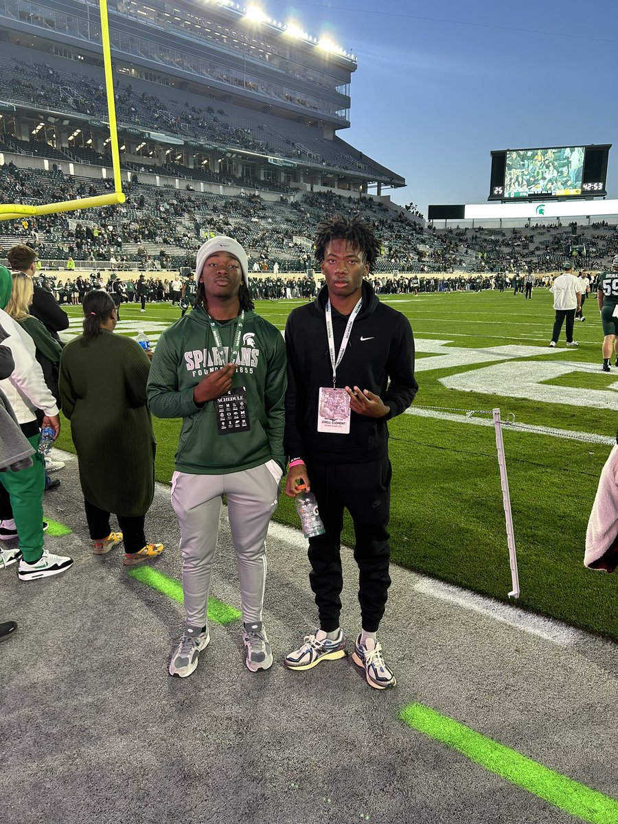 #AGTG After a great game day visit and conversation with <a href="/SeanLevyMSU/">Sean Levy</a> 
I’m thankful to receive a (PWO) Offer from Michigan State!!🟢⚪️  <a href="/MSUFBRecruiting/">Spartan Recruiting</a> <a href="/AllenTrieu/">Allen Trieu</a> <a href="/ForrKaleb/">Coach Kaleb Forr</a> <a href="/ForrKaleb/">Coach Kaleb Forr</a>